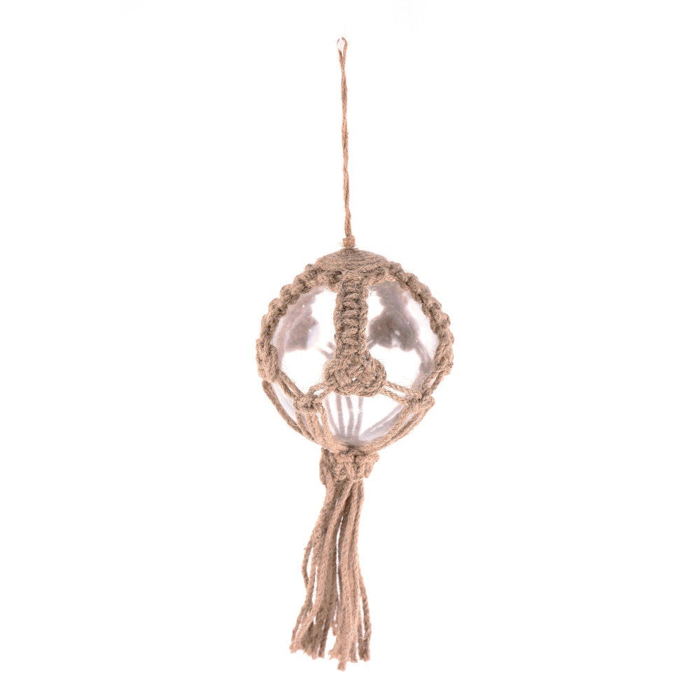 Macrame Glass Ball Ornament