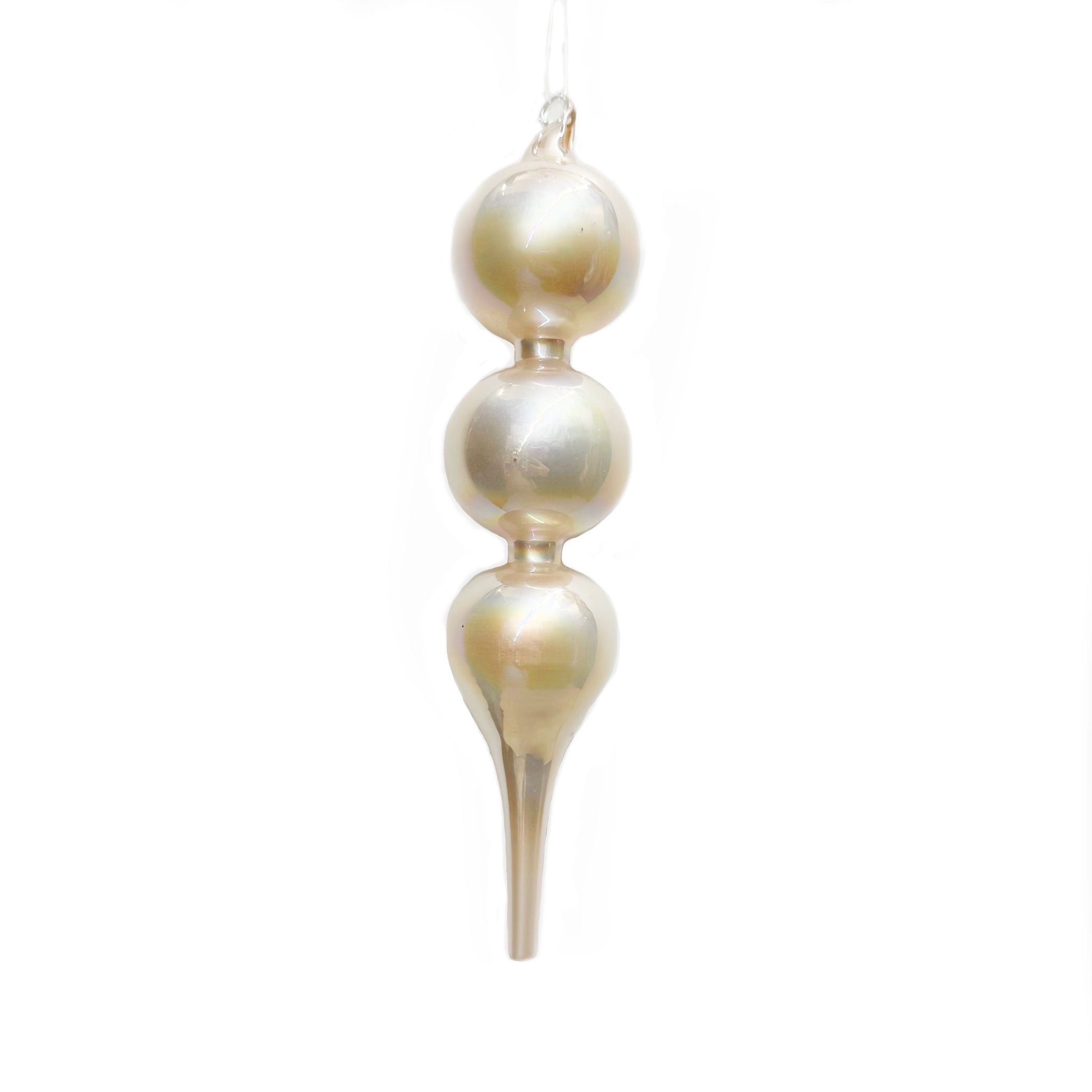 Pearl Glass Finial Ornament
