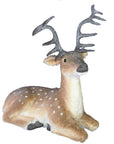 Frosted Reindeer Figurine Medium Sitting