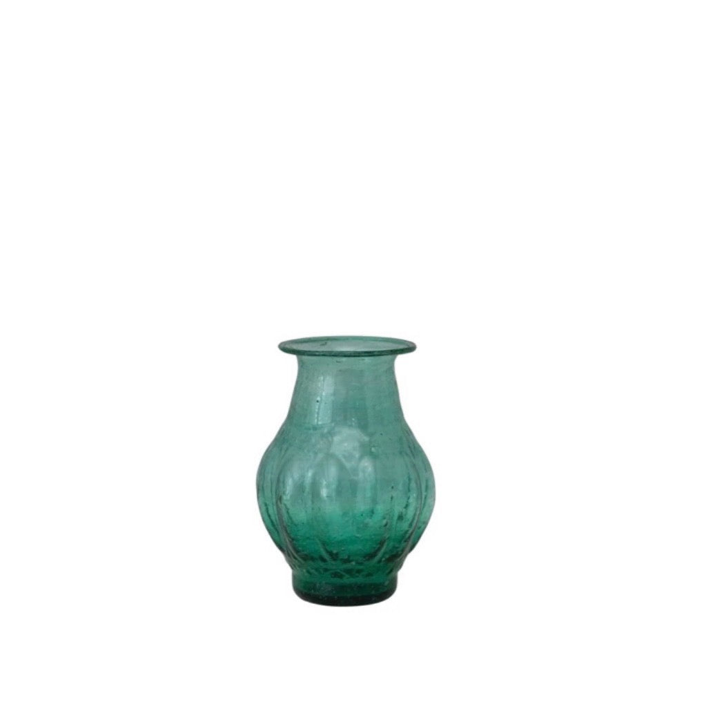 Assorted Glass Bud Vases Teal