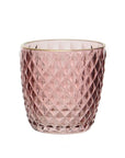Assorted Pattern Blush and Peach Tea Light Holders Pink Square