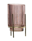 Blush Pink or Purple Tea Light Holders Purple Stripe