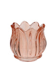 Tulip Blossom Tealight Holders Dark Pink