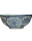 Blue and White Bowl — Blue and White Leaf Stoneware Serving Bowl