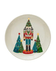 Holiday Tree and Nutcracker Salad Plates Tree Nutcracker Plate