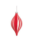 Candy-Striped Glass Ornament set of three Finial
