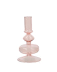 Colorful Glass Taper Candle Holders Pink