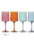 Colored Wine Glasses - Set of 4