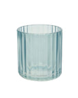 Ribbed Glass Tea Light Holders Teal