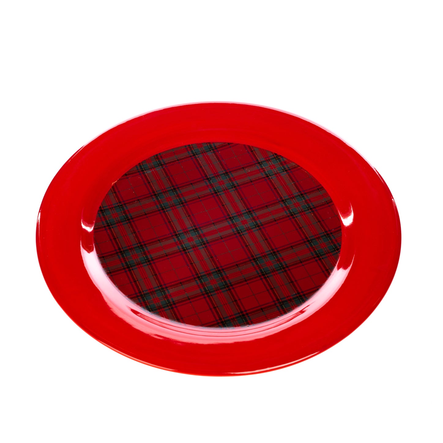 Red Tartan Plate