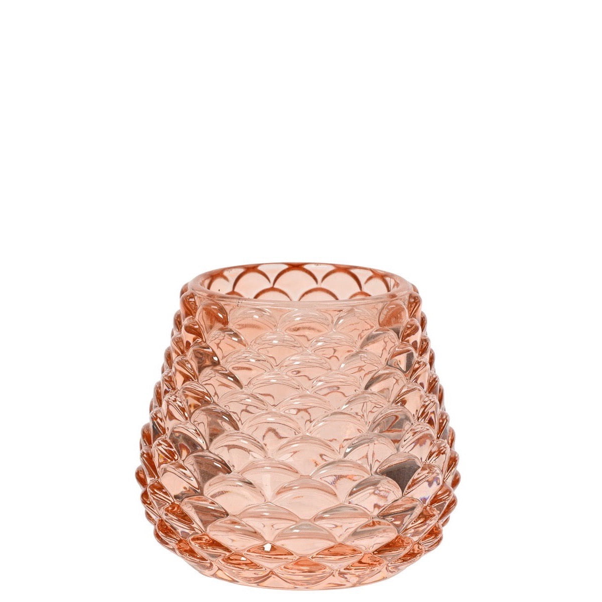 Pink or Amber Winter Tealight Holders Pink