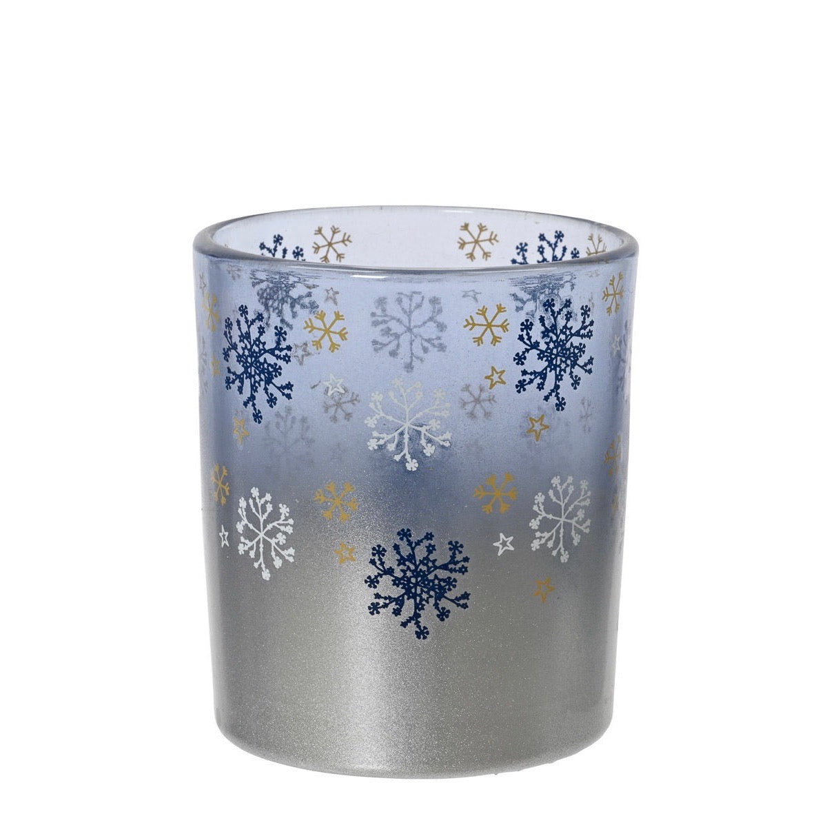 Snowflake Tealight Holders Blue Frost