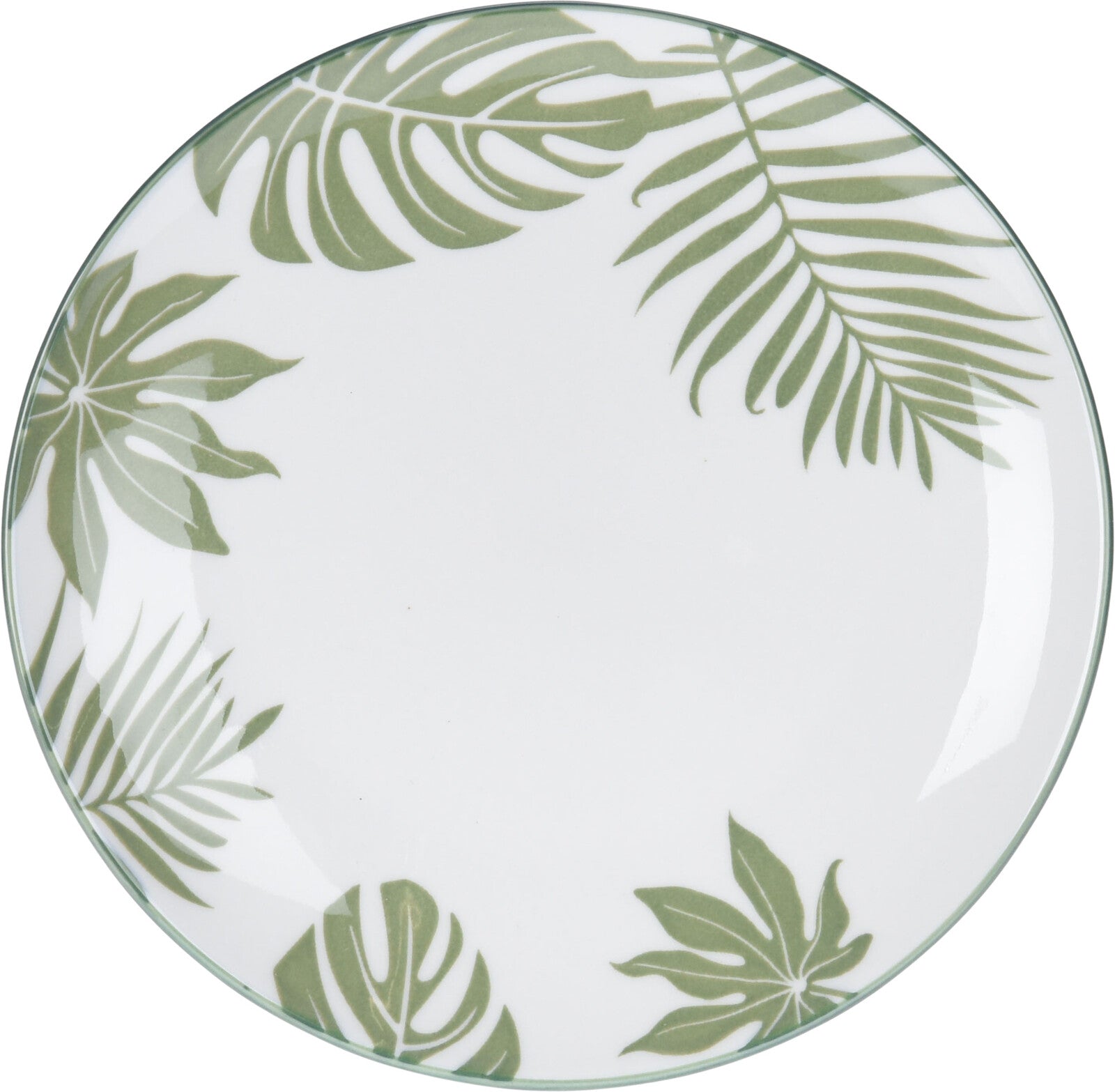 Green Leaf Porcelain Plate 7.5"