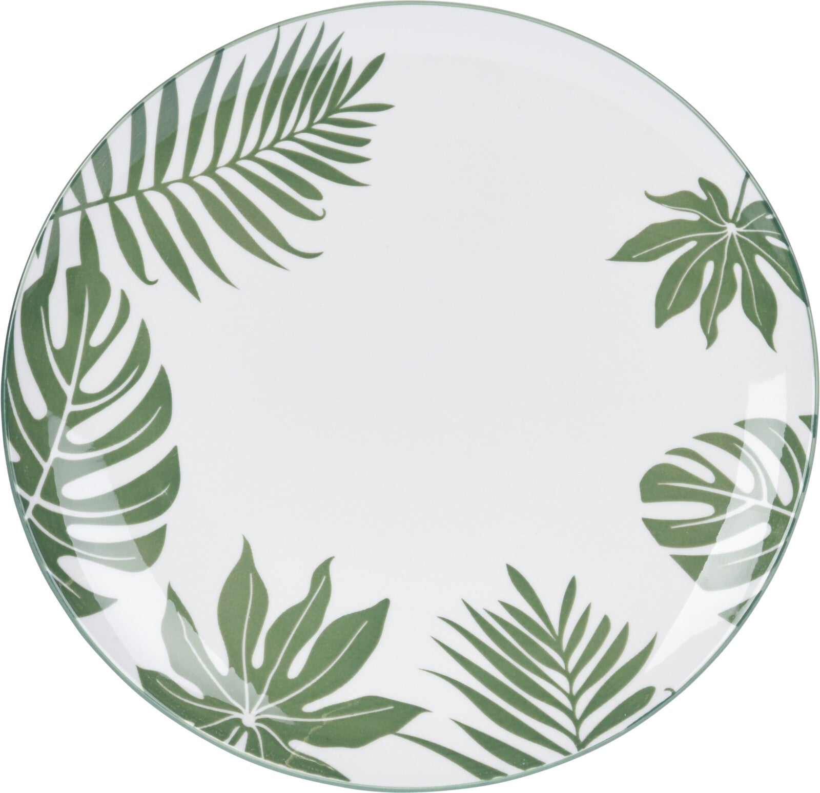 Green Leaf Porcelain Plate 10.4"