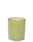 Pink or Green Frosted Glass Tealight Holders Green