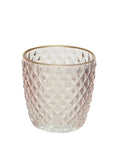 Assorted Pattern Blush and Peach Tea Light Holders Peach Square