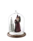 Glass Dome Old-World Santa Ornament Left