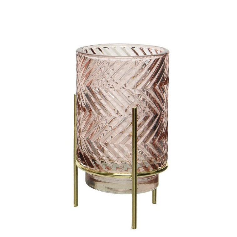 Blush Pink or Purple Tea Light Holders Pink Chevron