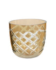Crystal-Cut Tea Light Holder Honeycomb
