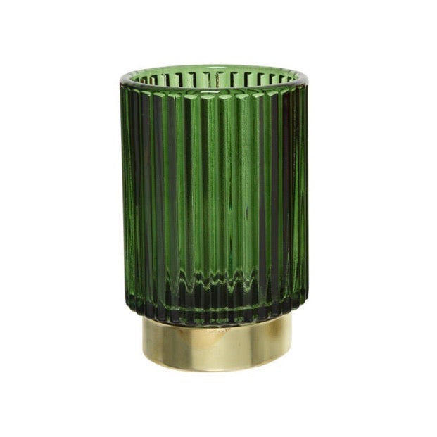Tea Light Holders in Holiday Colors Green