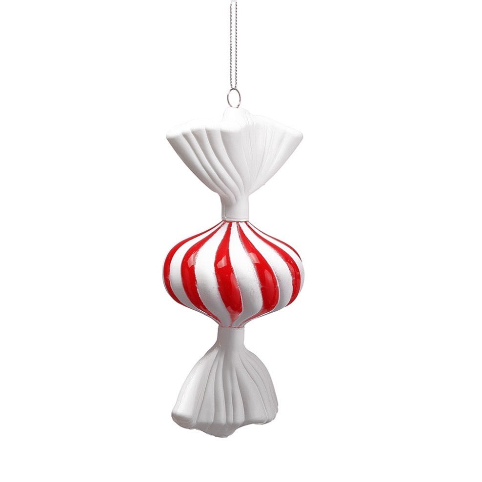 Peppermint Candy Ornament set of three Pinched