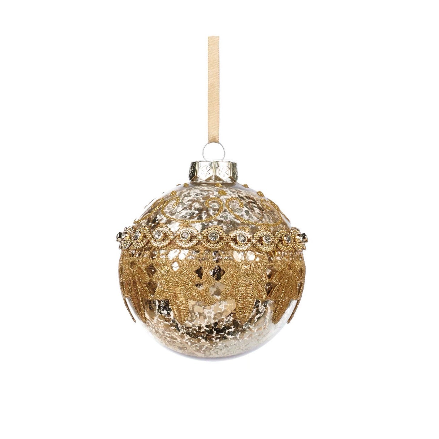 Glass Lace Jewel Ornament Circle