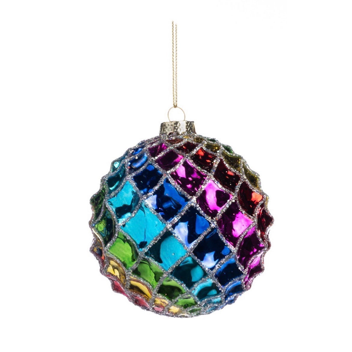 Glitter Rainbow Ornament Ball