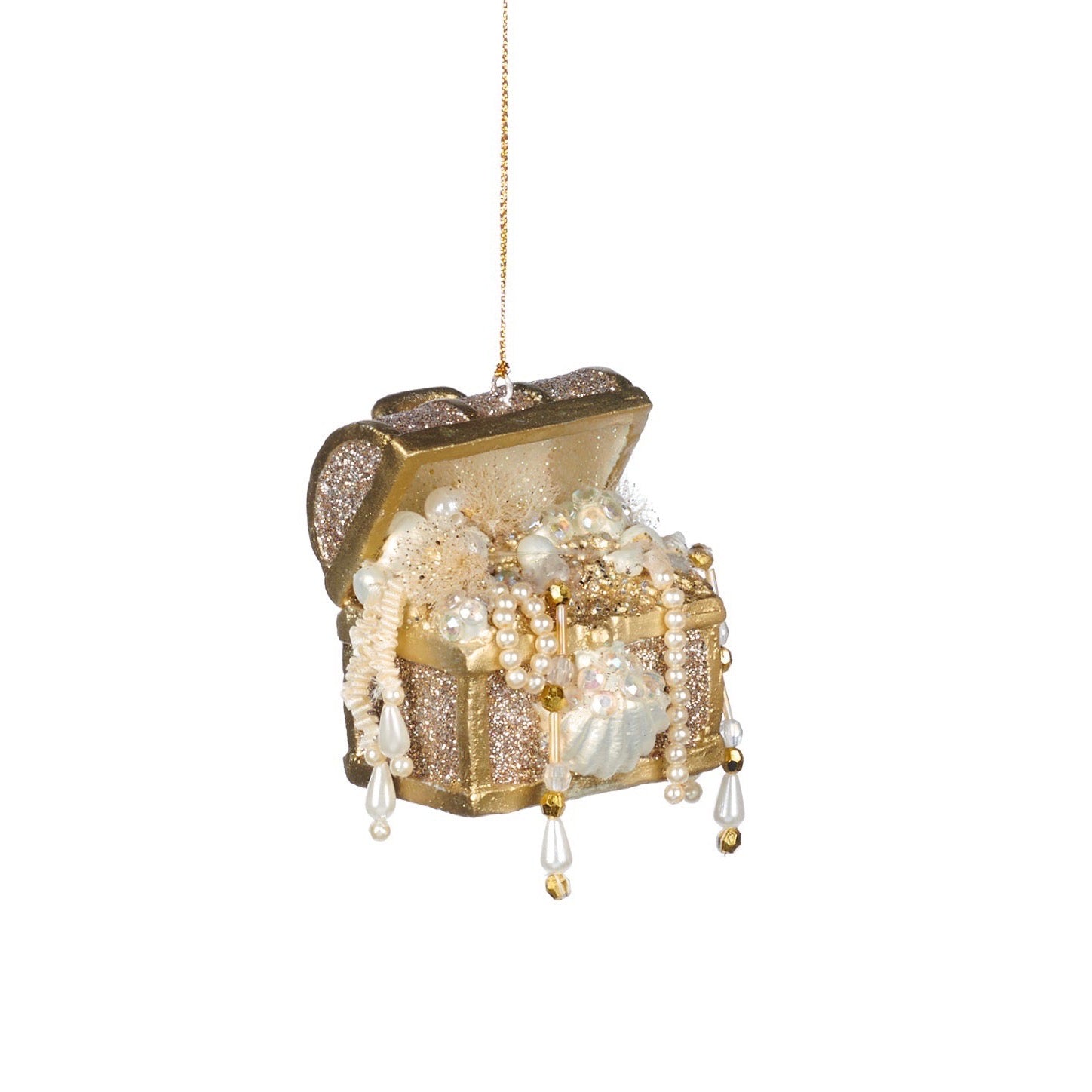 Jewel of the Sea Treasure Chest Ornament Gold