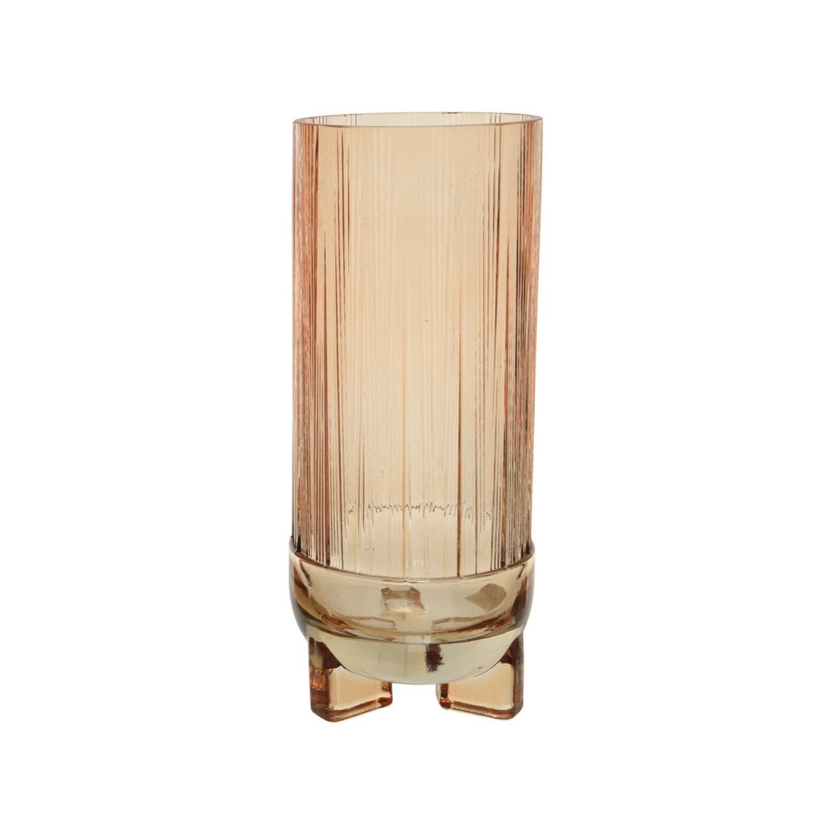 Tall Monochromatic Glass Vases Peach