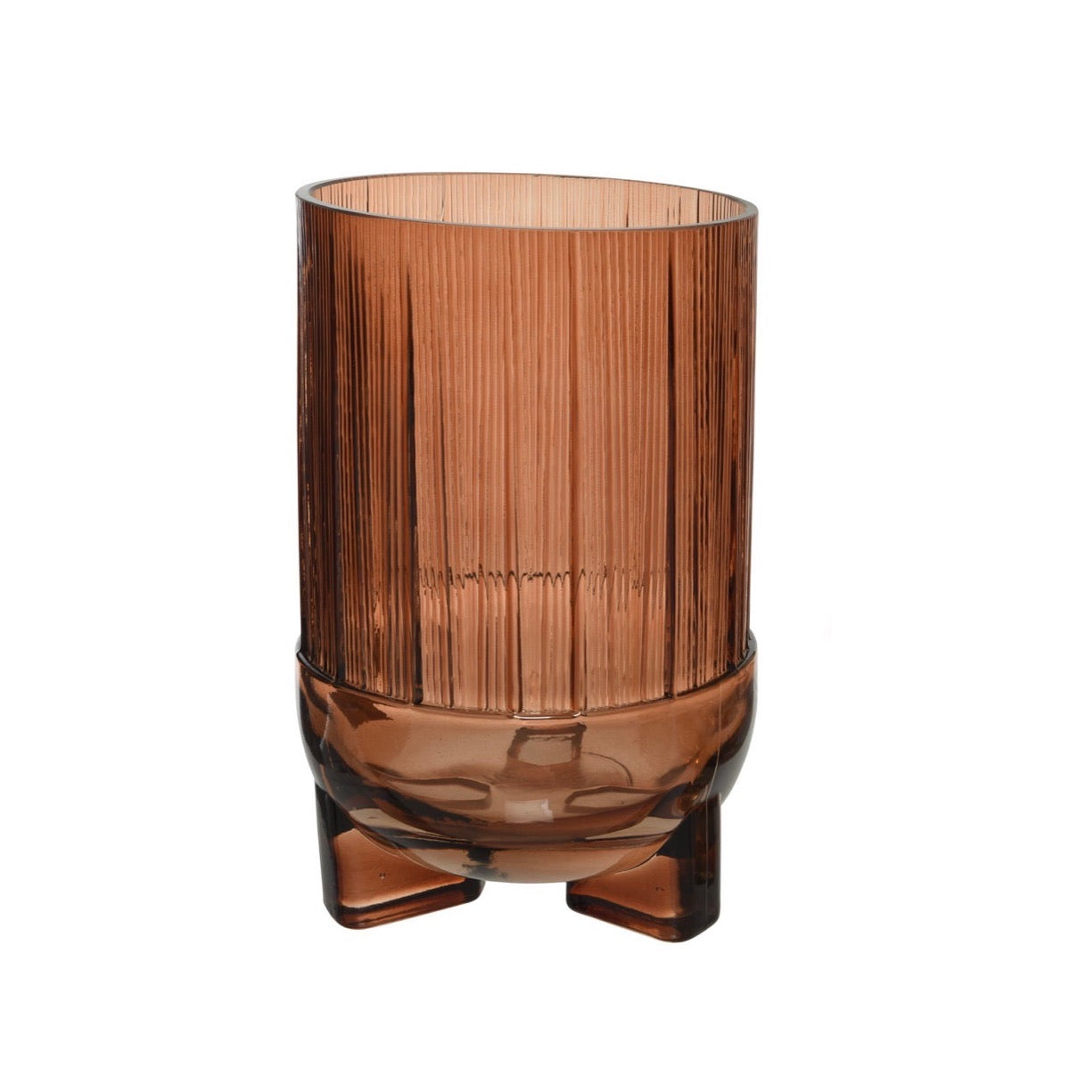 Monochromatic Amber Glass Vases Orange