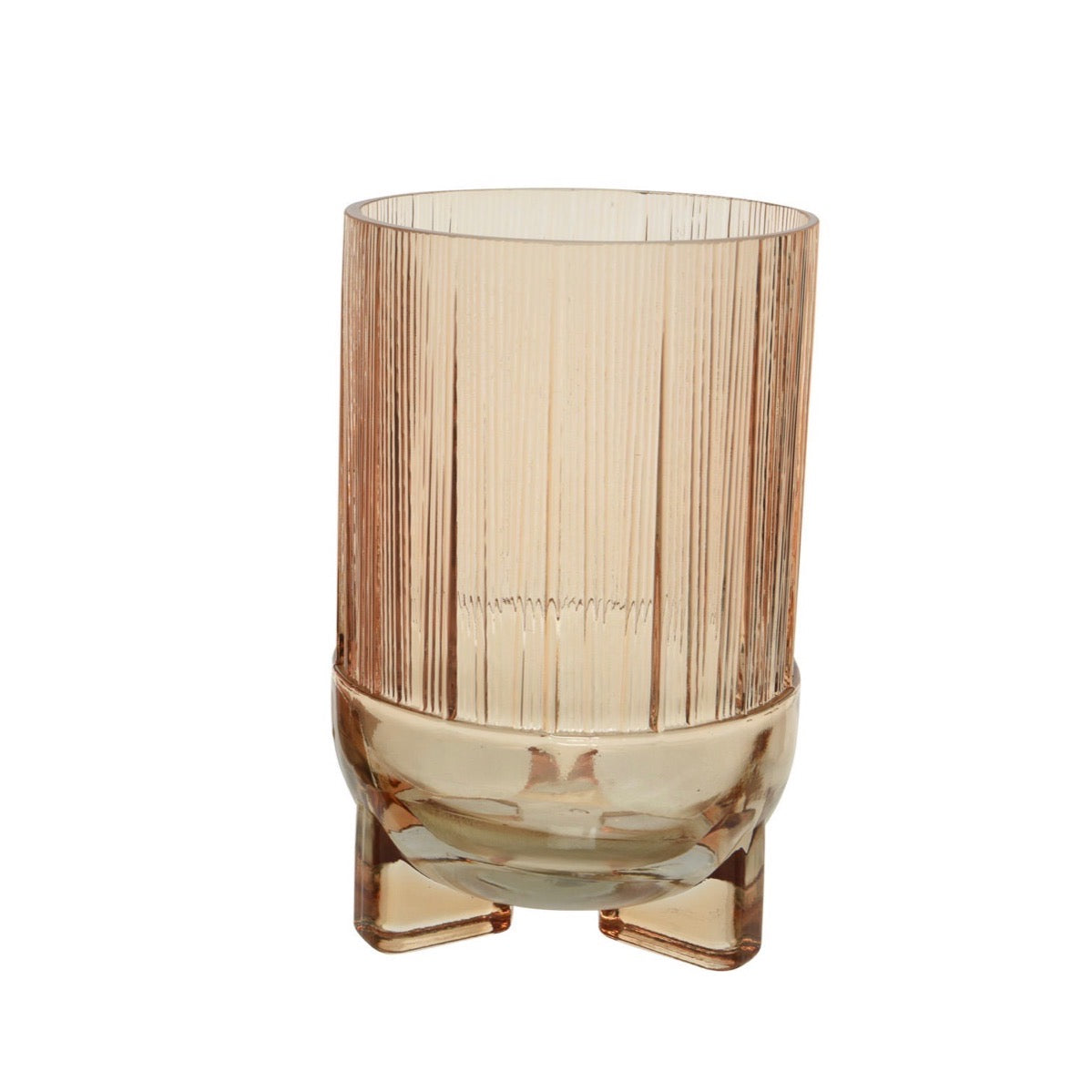 Monochromatic Amber Glass Vases Peach