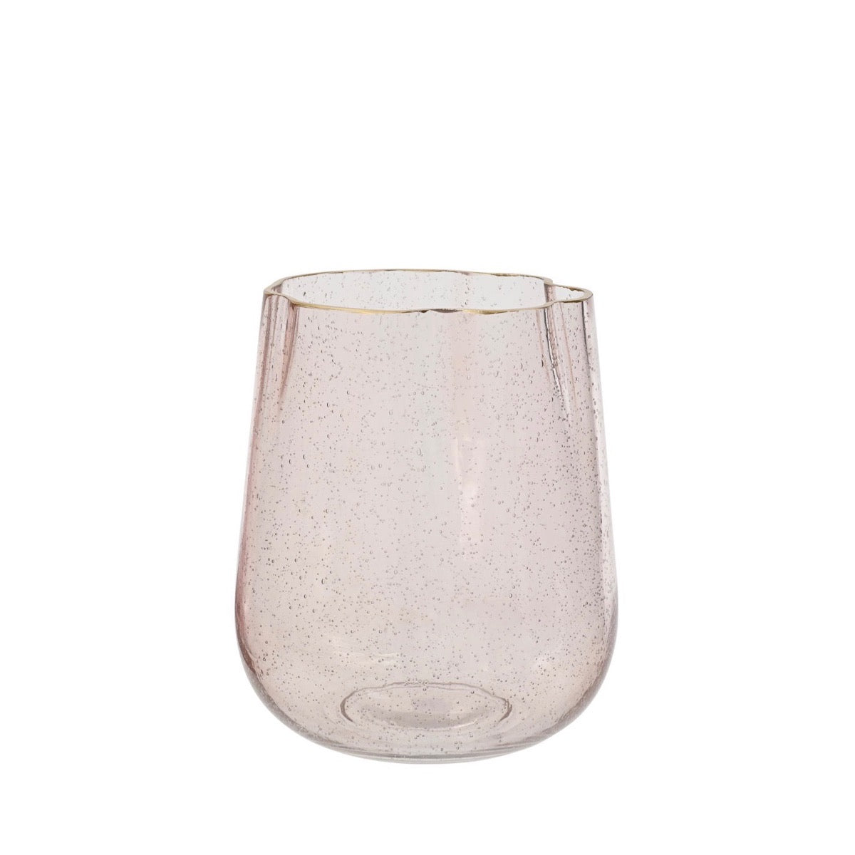 Pink Sparkle Glass Vases Peach