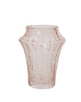 Short Ribboned Glass Vases Pink
