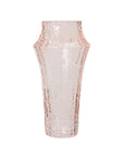 Tall Ribboned Glass Vases Pink