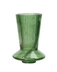 Red and Green Glass Vases Green