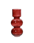 Glass Bubble Vase 12.8" Red
