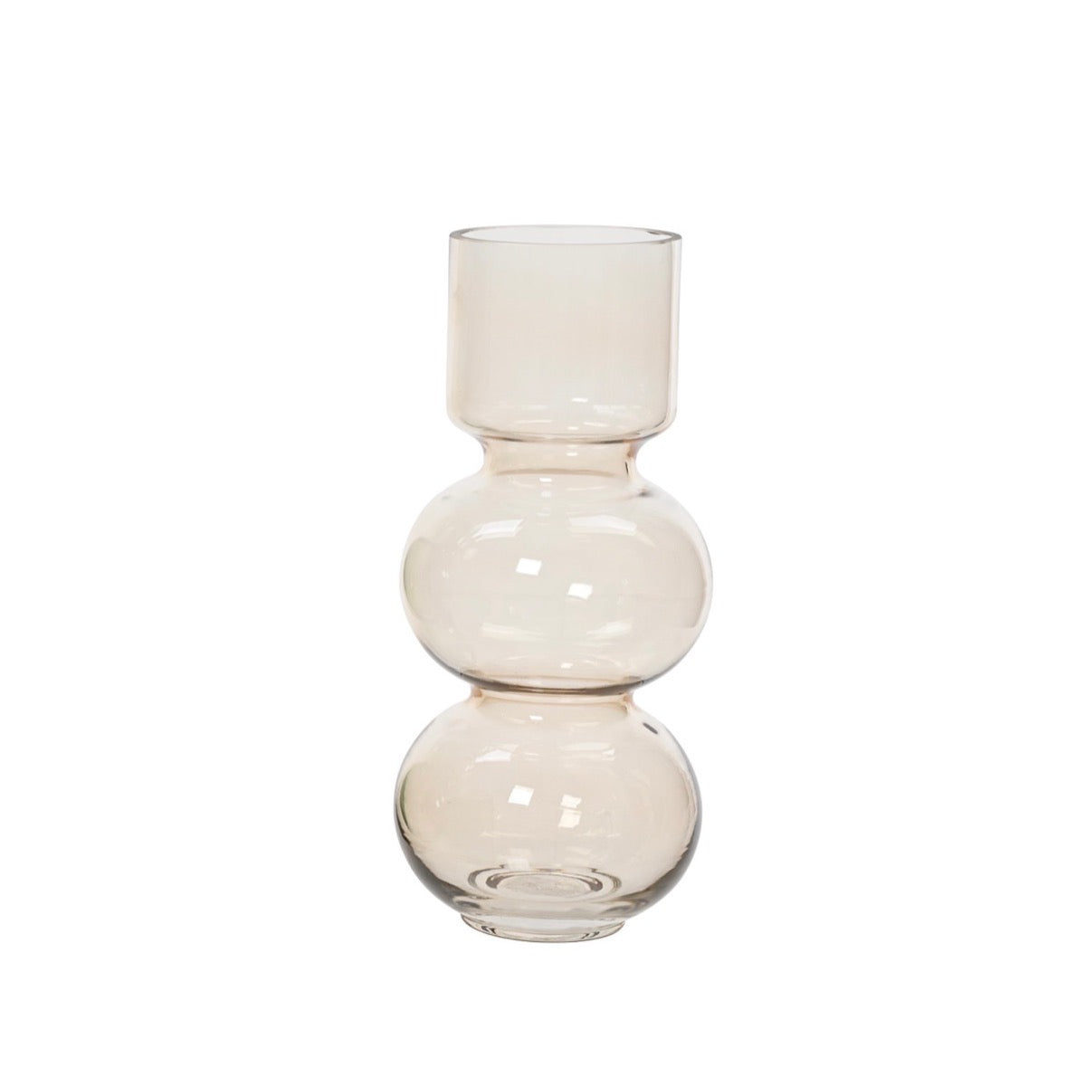 Glass Bubble Vase 10.4" Pink