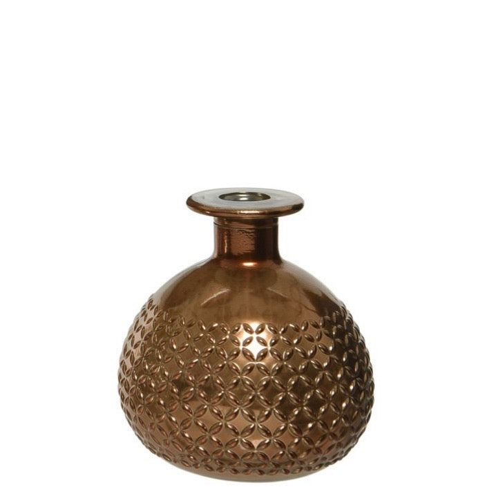 Embossed and Etched-Glass Vases Bronze