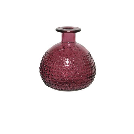 Glass Ball Vases in Assorted Colors Patterned Pink