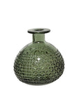 Glass Ball Vases in Assorted Colors Patterned Green