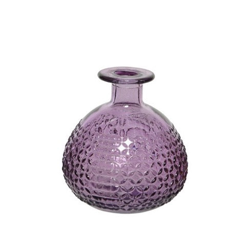 Glass Ball Vases in Assorted Colors Patterned Purple