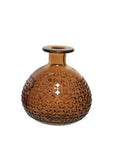 Glass Ball Vases in Assorted Colors Patterned Orange
