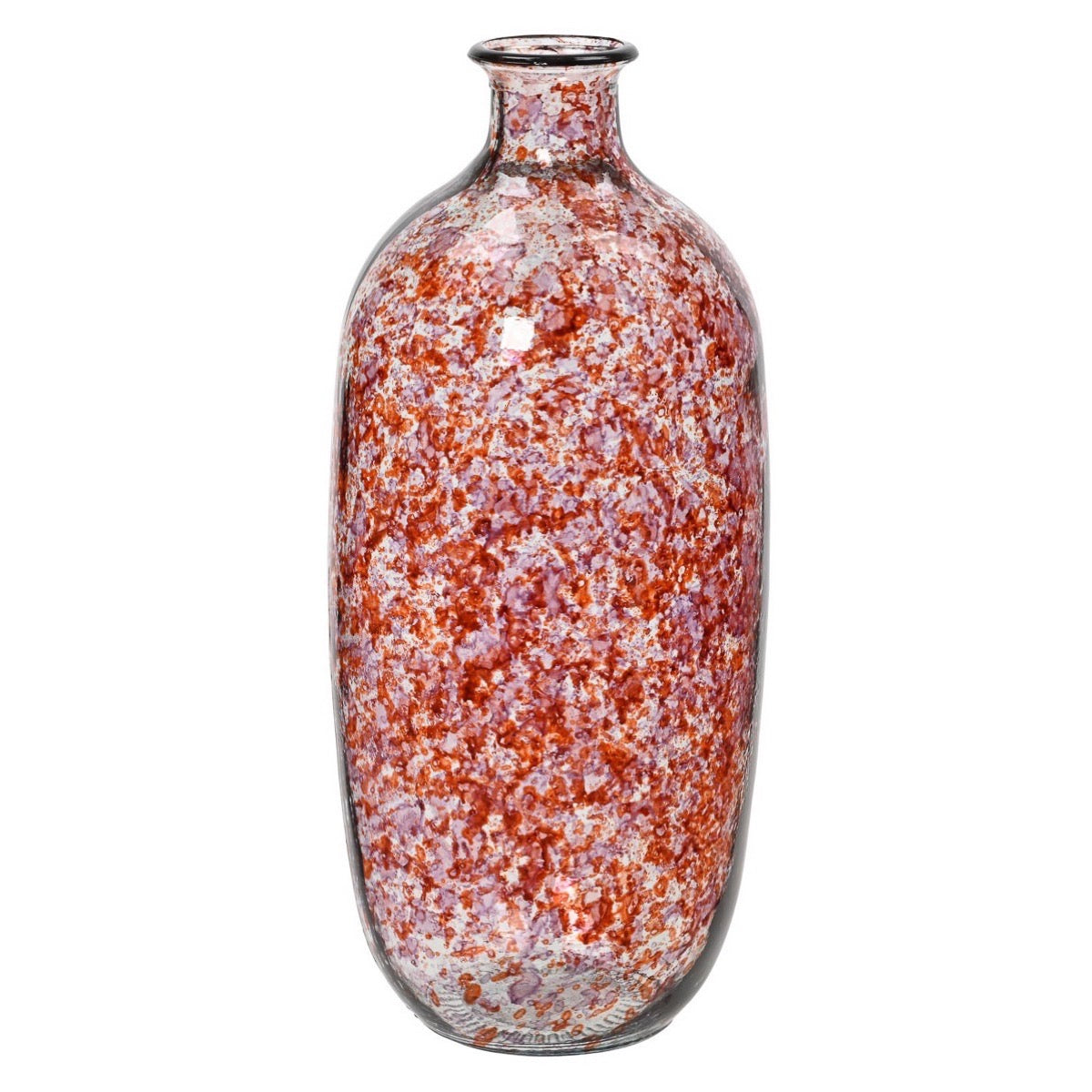 Rose and Red Recycled Glass Vases Red