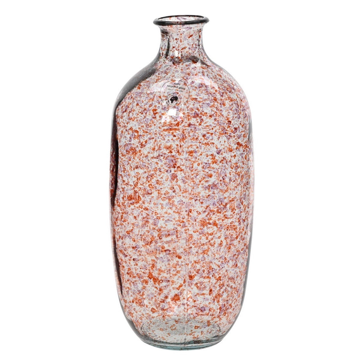 Rose and Red Recycled Glass Vases Rose