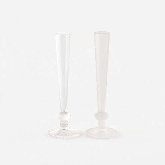 Glass Frosted Bud Vase