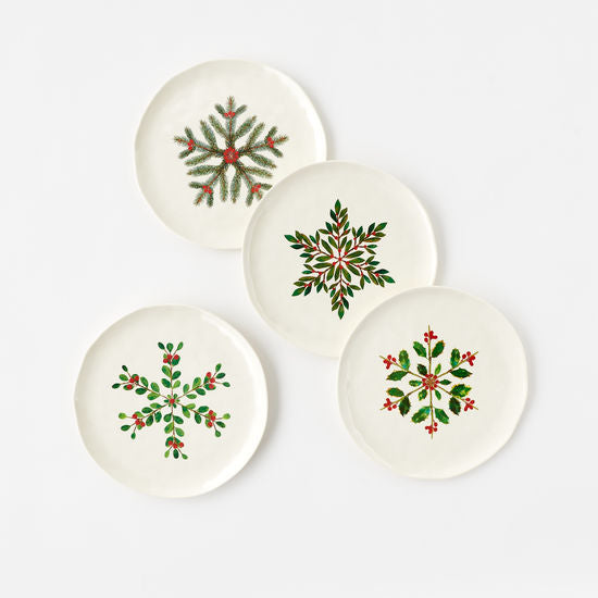 Botanical Snowflake Plates