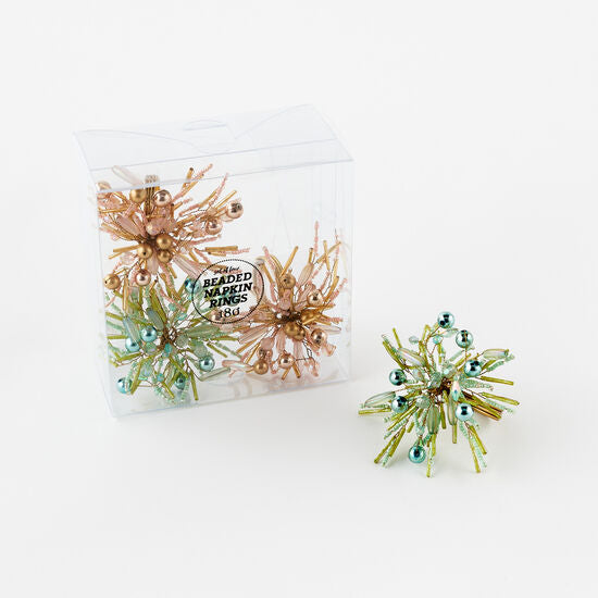 Beaded Blue Napkin Rings Default Title