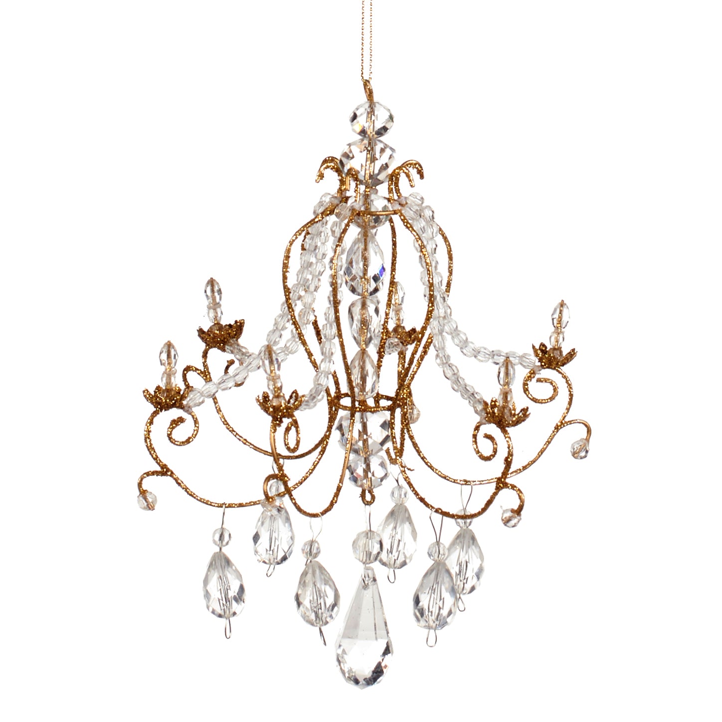 Gold Drop Chandelier Ornament