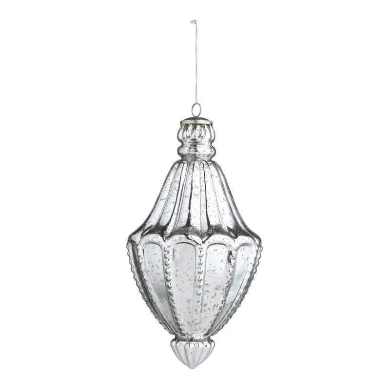 Mercury-Glass Cathedral Chandelier Ornament 12"