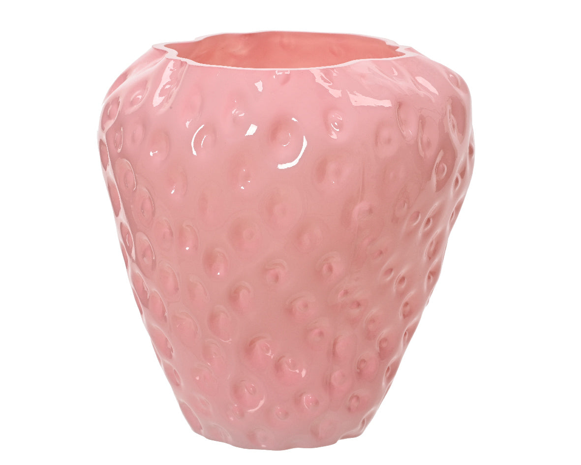 Pink Vase - Strawberry Vase 10.2"H
